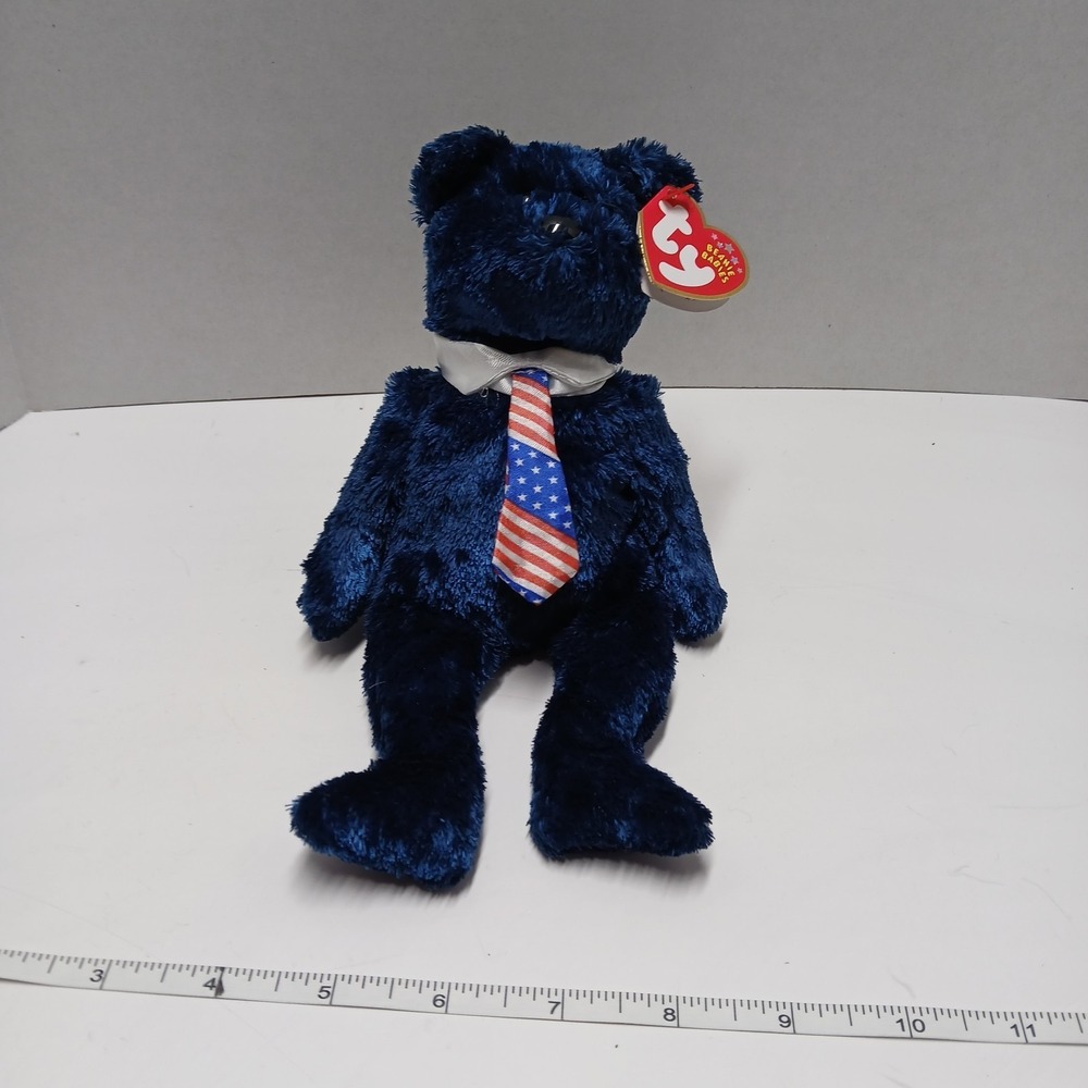 2001 Rare Pops Bear Ty Beanie Baby Tush Tag 2002 and hang tag 2001 Error